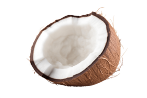 ai gerado coco em uma transparente fundo. ai png