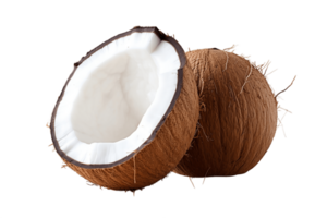 ai généré noix de coco sur une transparent Contexte. ai png