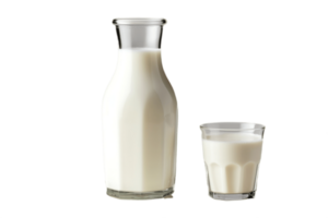 AI generated Bottle of Milk Isolated on a Transparent Background. AI png