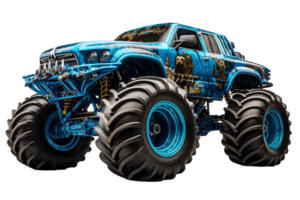 AI generated Monster Truck on a Transparent Background. AI png