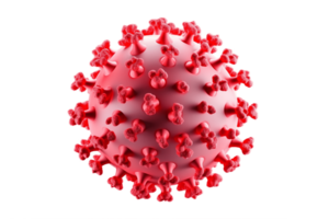 AI generated 3D Virus Isolated on Transparent Background. AI png