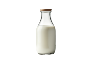 AI generated Bottle of Milk Isolated on a Transparent Background. AI png