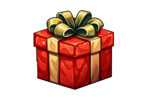 AI generated Christmas Gifts Sticker Illustration on a Transparent Background. AI png