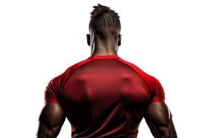 AI generated Athlete Flexing from Back View, Isolated on Transparent Background. AI png