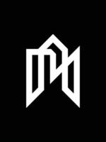 M monogram logo template vector