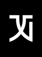 YG monogram logo template vector