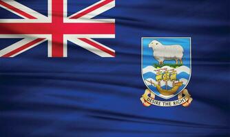 Illustration of Falkland Islands Flag and Editable vector Falkland Islands Country Flag