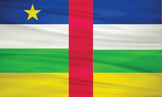 Illustration of Central African Republic Flag, Editable Vector of Central African Republic