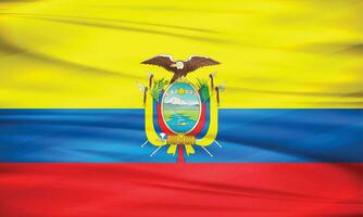 ilustración de Ecuador bandera y editable vector Ecuador país bandera