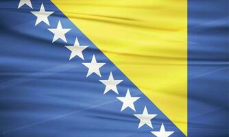 Illustration of Bosnia and Herzegovina Flag and Editable Vector of Bosnia, Herzegovina Country Flag