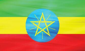 Illustration of Ethiopia Flag and Editable vector Ethiopia Country Flag