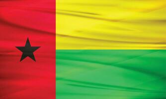 Illustration of Guinea Bissau Flag and Editable Vector of Guinea Bissau Country Flag