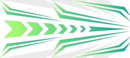 sporty arrow green gradient gaming jersey design background vector
