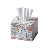 AI generated Isolated tissue box cutout object on transparent background, PNG file