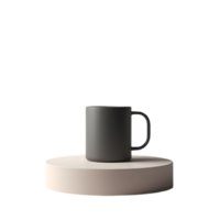 AI generated Isolated mug cutout object on transparent background, PNG file