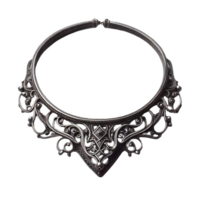 AI generated Isolated necklace cutout object on transparent background, PNG file