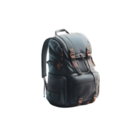 AI generated Isolated backpack cutout object on transparent background, PNG file