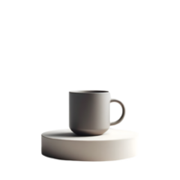 AI generated Isolated mug cutout object on transparent background, PNG file