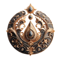 AI generated Isolated earring cutout object on transparent background, PNG file