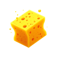 AI generated Isolated yellow sponge cutout object on transparent background, PNG file