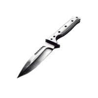 AI generated Isolated knife cutout object on transparent background, PNG file