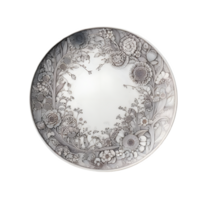 AI generated Isolated Plate cutout object on transparent background, PNG file