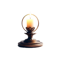 AI generated Isolated candle cutout object on transparent background, PNG file