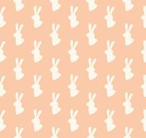 Cute Rabbit seamless pattern. Seamless pattern with silhouette bunny. vector