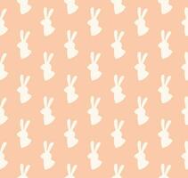 Cute Rabbit seamless pattern. Seamless pattern with silhouette bunny. vector