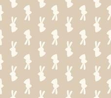 Cute Rabbit seamless pattern. Seamless pattern with silhouette bunny. vector