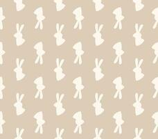 Cute Rabbit seamless pattern. Seamless pattern with silhouette bunny. vector