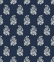 Traditional Indian floral pattern for wallpaper, blue floral vector illustration.