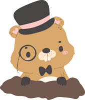 mignonne marmotte illustration png