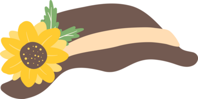 Cubeta sombrero con flor png