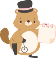 söt groundhog illustration png