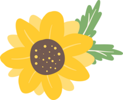 schattig zonnebloem illustratie png