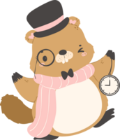 Cute Groundhog illustration png
