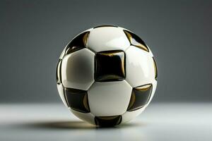 AI generated Soccer ball showcased against a light background capturing the spirit of the sport AI Generated photo