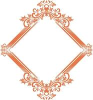 Vector square frame with ornament illustration