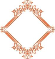 Vector square frame with ornament illustration