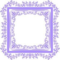Vector square frame with ornament illustration