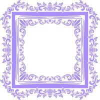 Vector square frame with ornament illustration