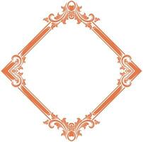 Vector square frame with ornament illustration