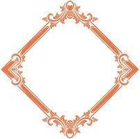 Vector square frame with ornament illustration