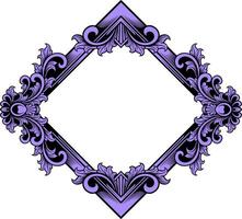Vector square frame with ornament illustration