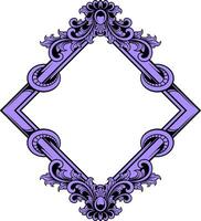 Vector square frame with ornament illustration