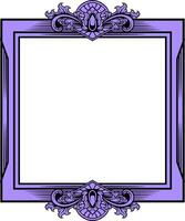 Vector square frame with ornament illustration