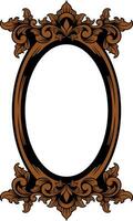 Vector mirror ornament frame