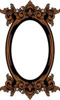 Vector mirror ornament frame