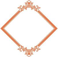 Vector square frame with ornament illustration